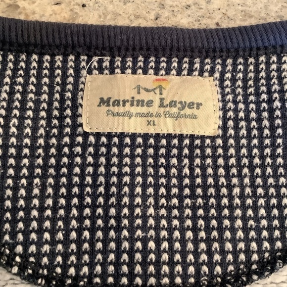Marine Layer Pullover Blue & White Sweater Size XL - Picture 7 of 8